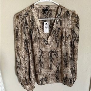 Express Animal Print Blouse NWT